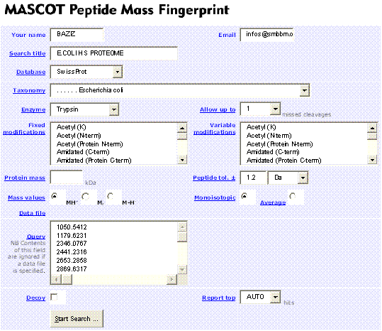 proteomique. Banque de données des protéines